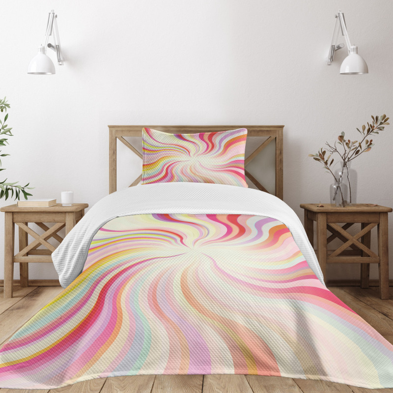 Wavy Lines Sixties Bedspread Set