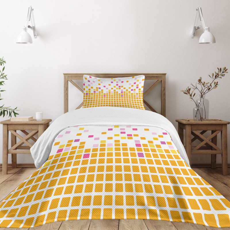 Simple Mosaic Bedspread Set