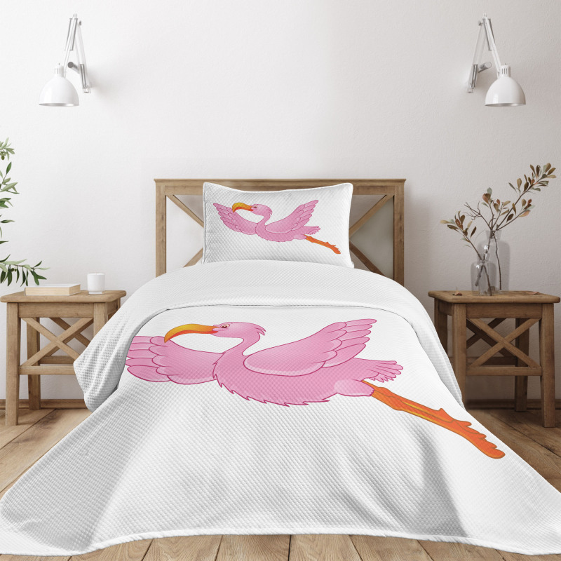 Exotic Flamingo Bedspread Set