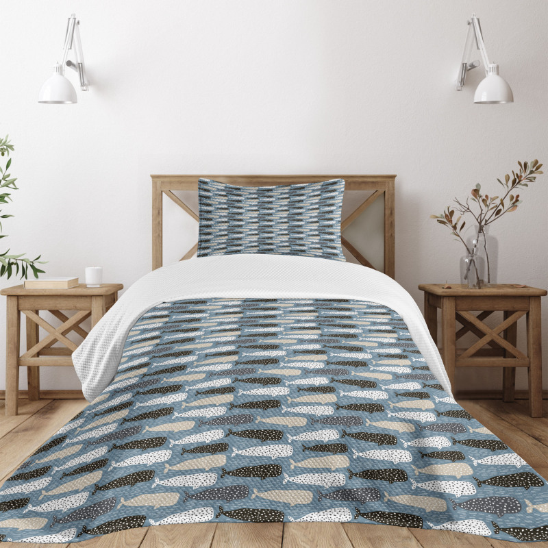 Abstract Art Silhouettes Bedspread Set