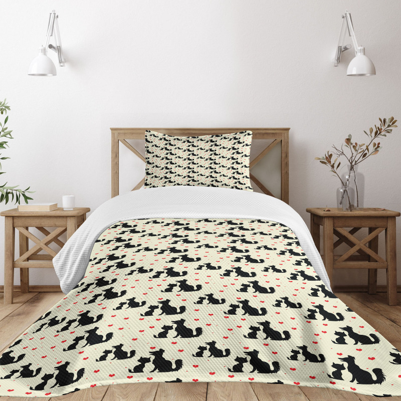 Dog Cat Pet Love Bedspread Set