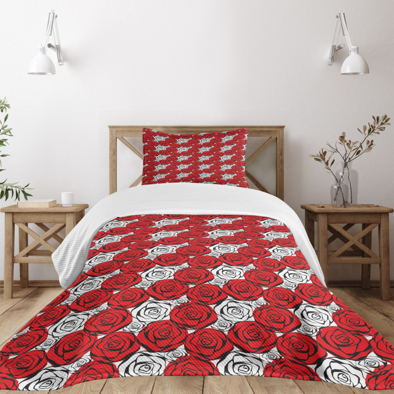 Roses Contours Bedspread Set