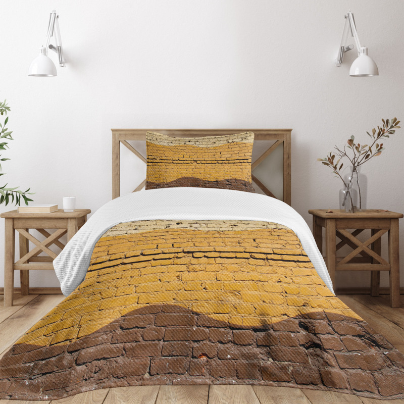 Brick Wall Waves Bedspread Set
