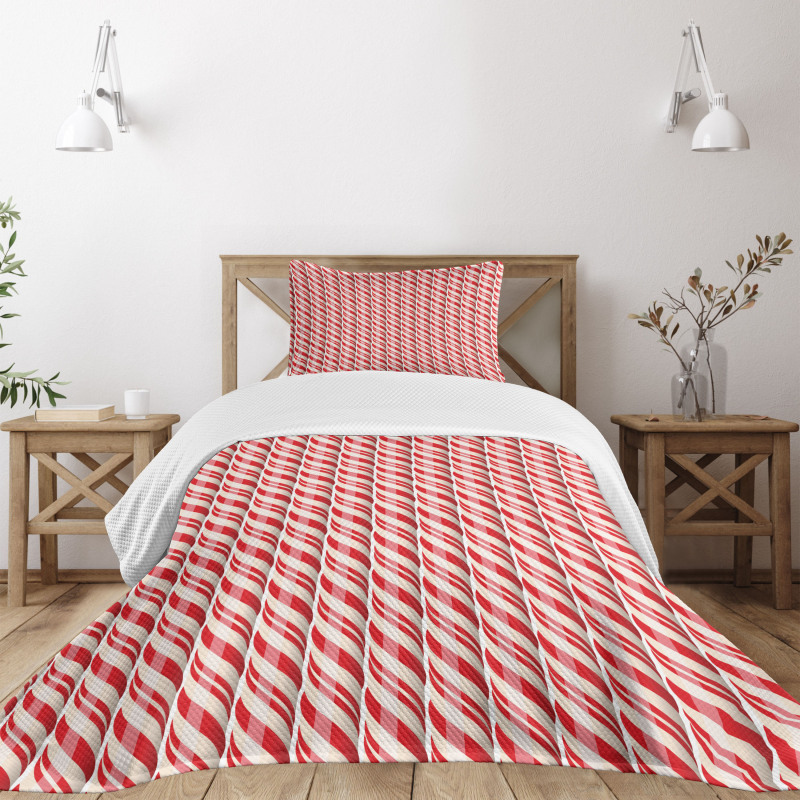 Red Christmas Sweets Bedspread Set