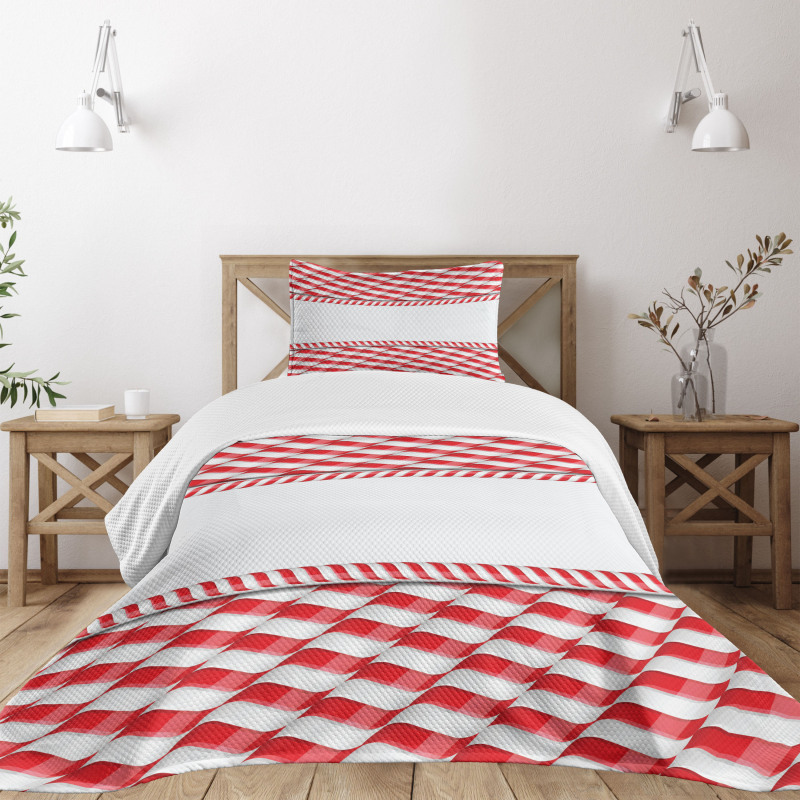 Abstract Xmas Border Bedspread Set