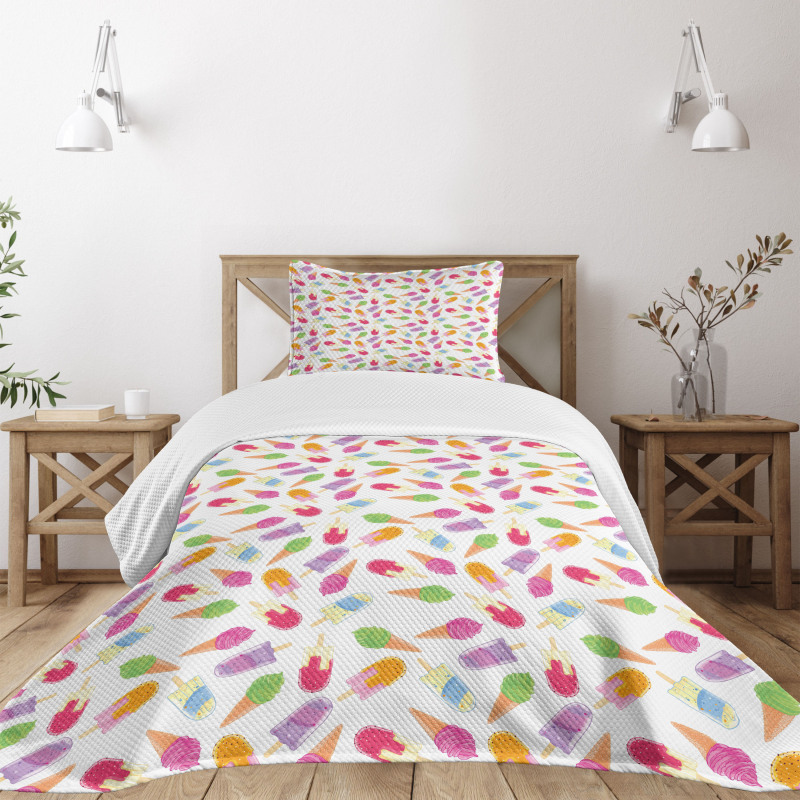 Cartoon Vibrant Color Bedspread Set