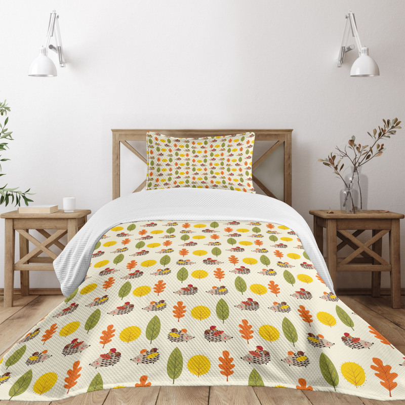 Different Trees Animals Bedspread Set