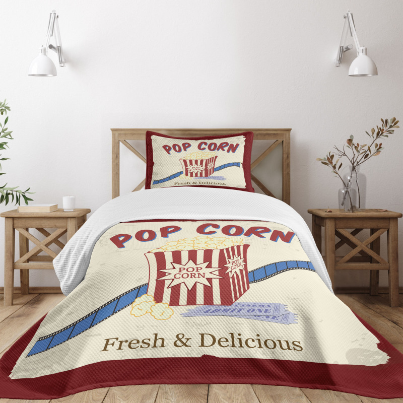 Pop Corn Tickets Bedspread Set