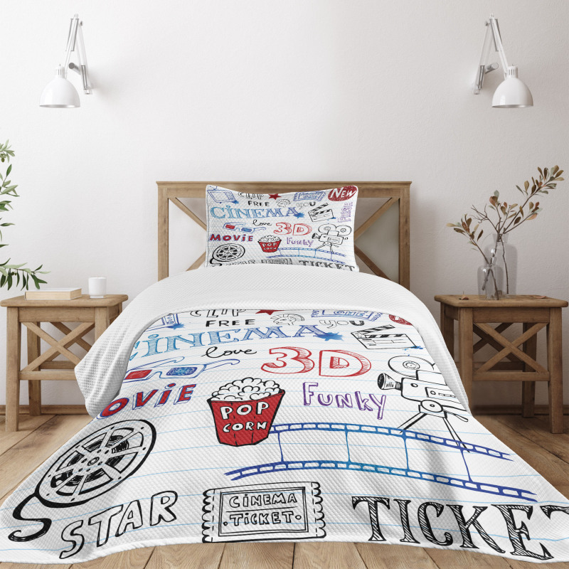 Notebook Doodle Bedspread Set