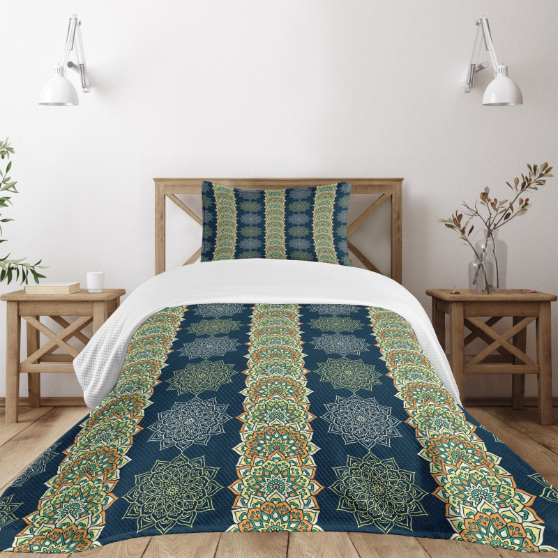 Bohemian Moroccan Motifs Bedspread Set