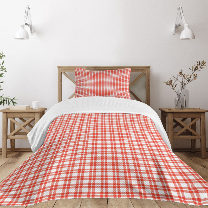 Checkered Country Picnic Bedspread Set