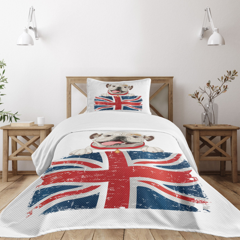 British Dog Bedspread Set