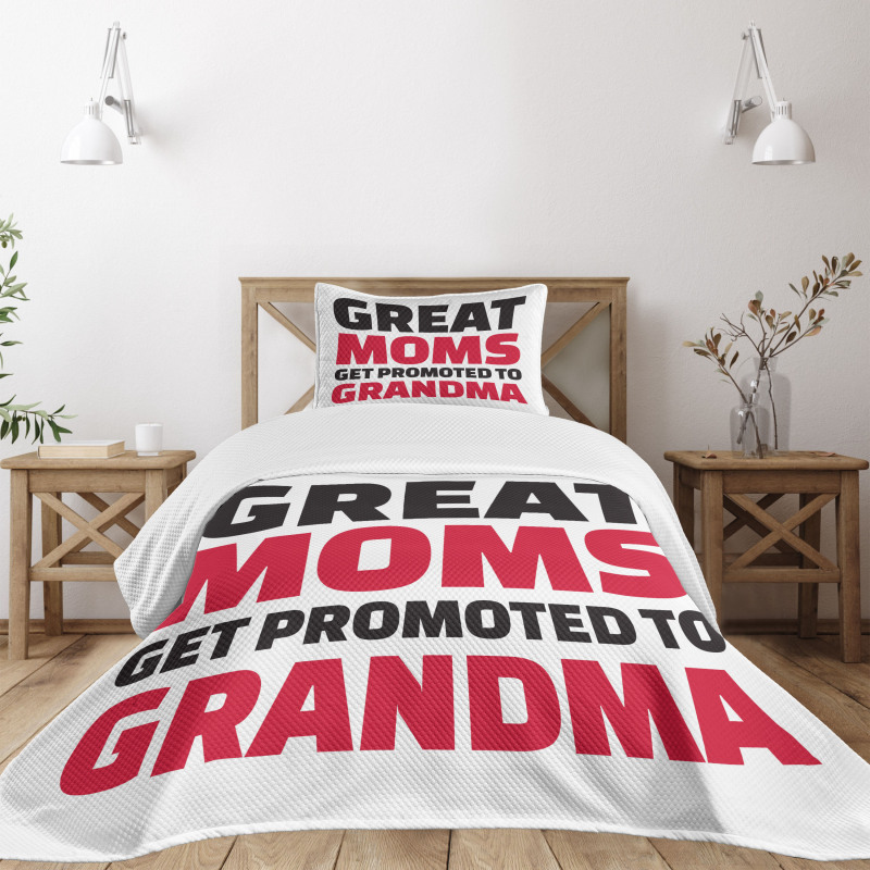 Positive Slogan Bedspread Set