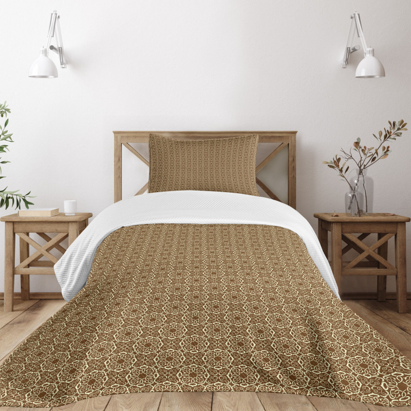 Ornate Swirls Curves Bedspread Set