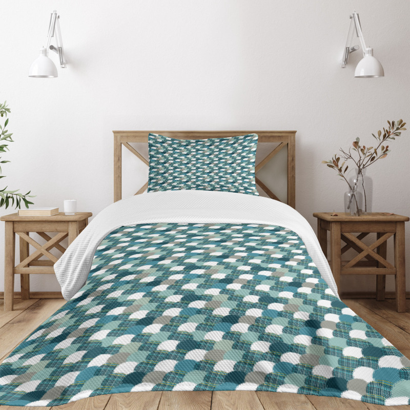 Circular Weave Design Bedspread Set