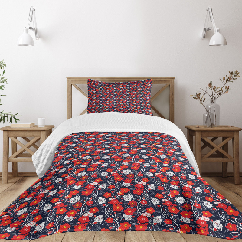 Colorful Style Petals Bedspread Set