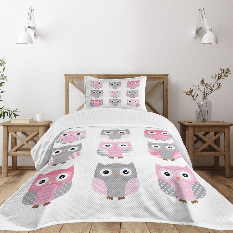 Owl Animals Bedspread Set