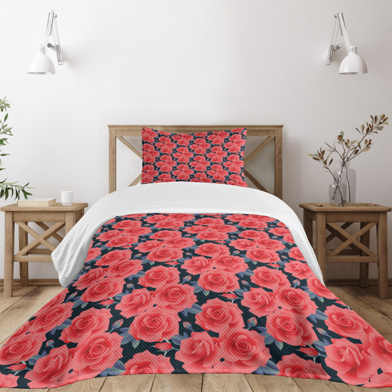 Romantic Blossoms Buds Bedspread Set