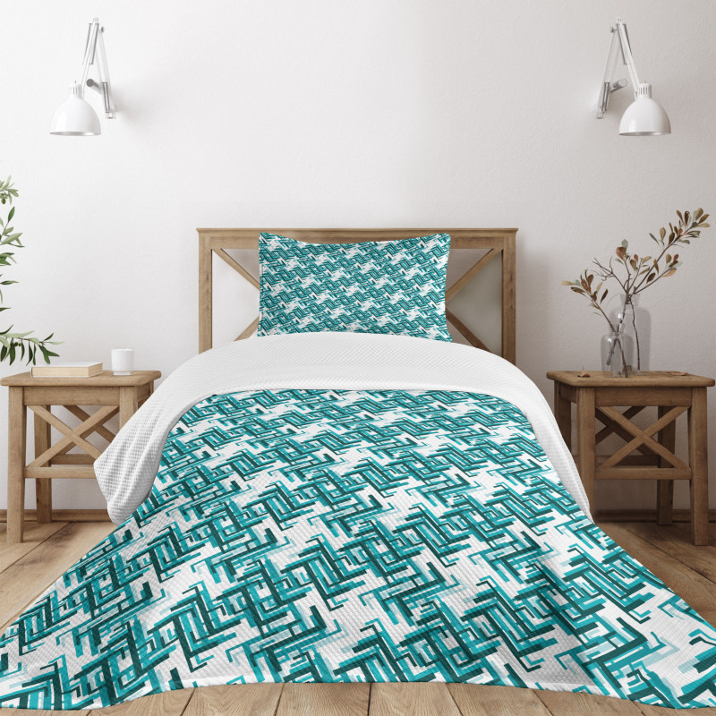 Retro Maze Trippy Bedspread Set