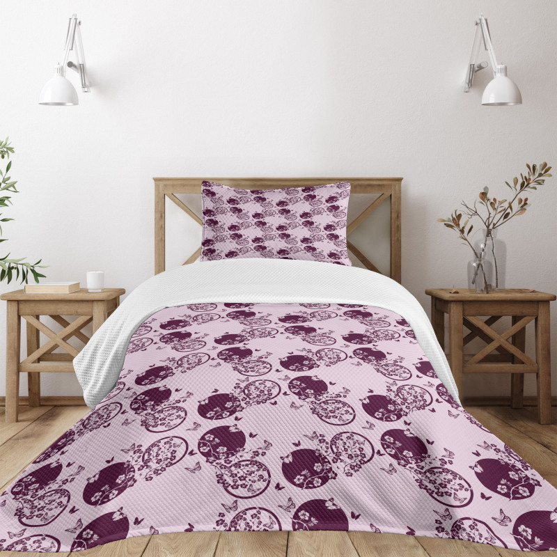 Sakura Blossom Pattern Bedspread Set