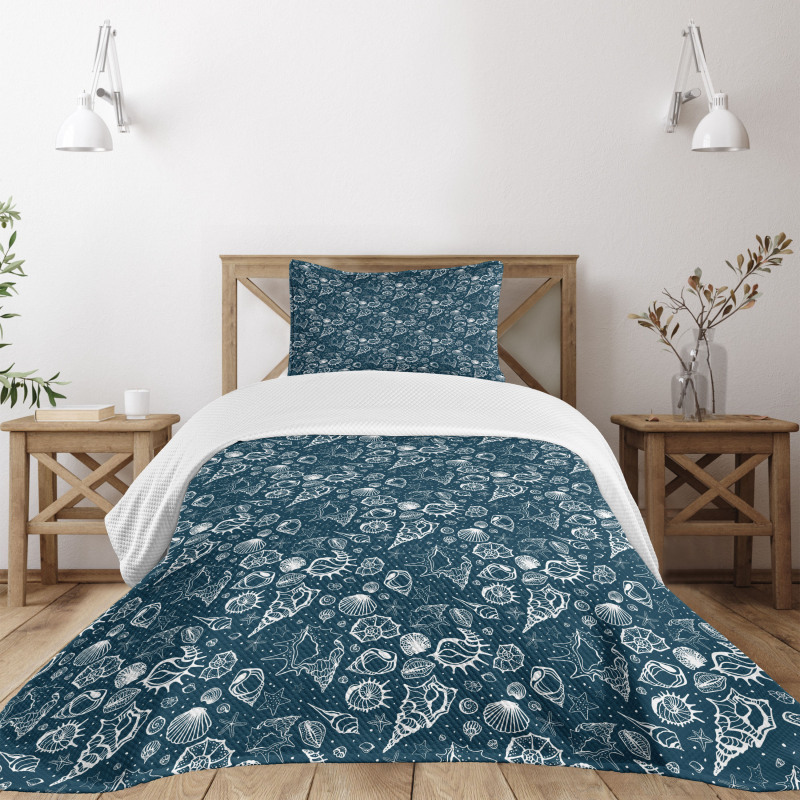 Sea Shells Art Bedspread Set