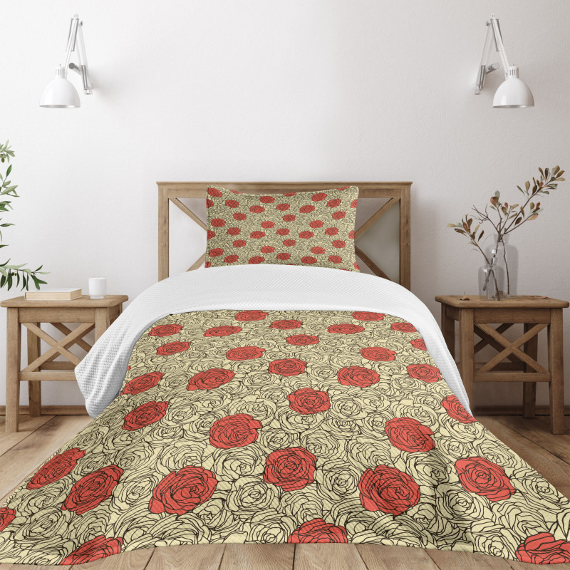 Romantic Flowerbed Art Bedspread Set