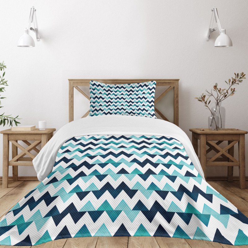 Modern Zig Zag Bedspread Set