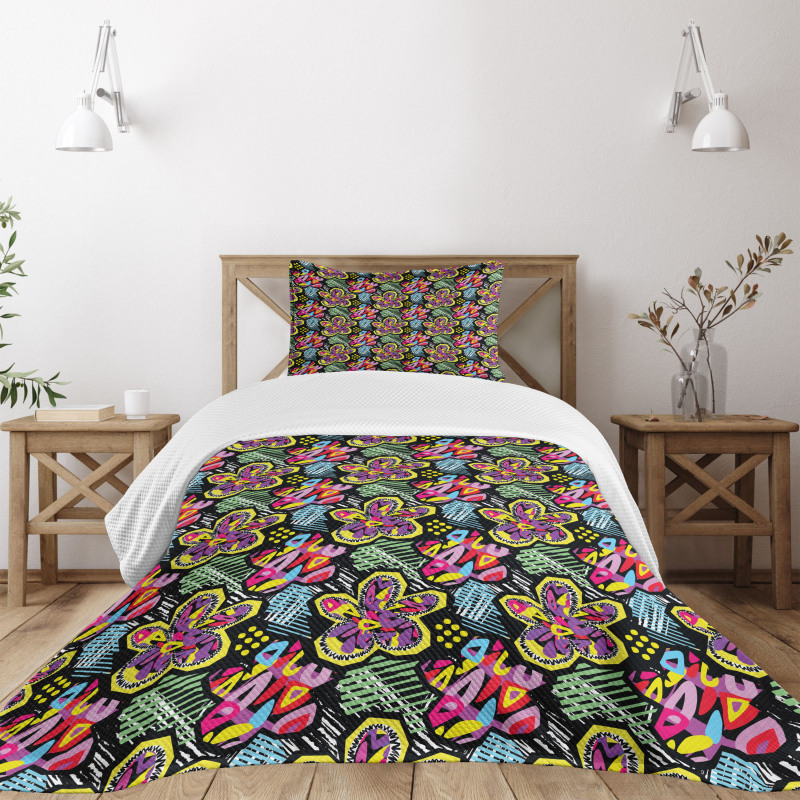 Vibrant Floral Bedspread Set