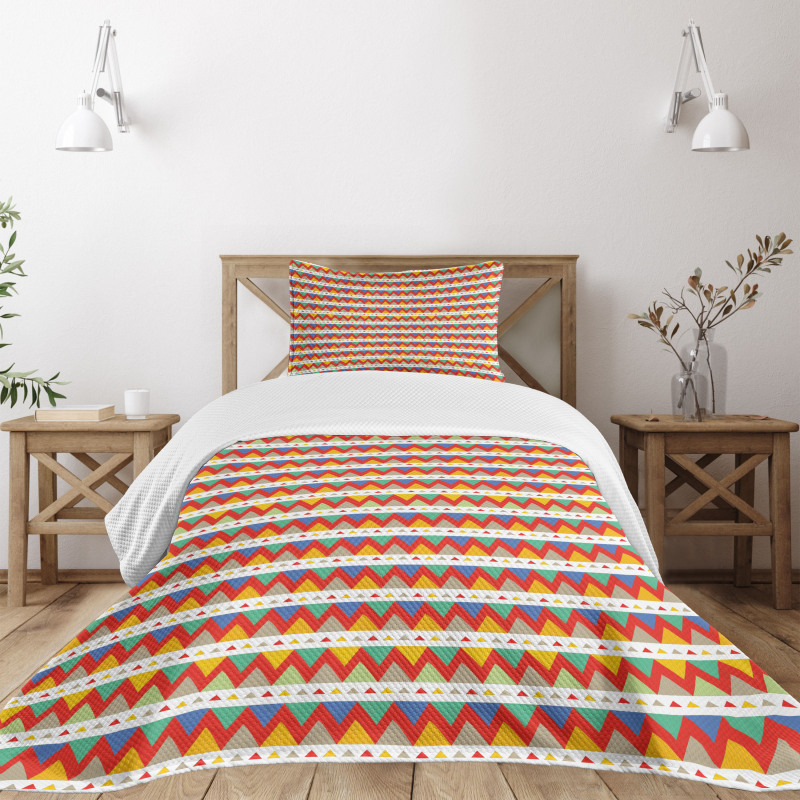 Chevron Zigzags Bedspread Set