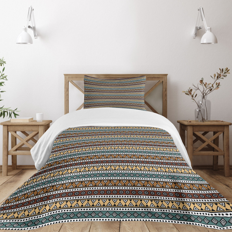 Shapes Pattern Bedspread Set