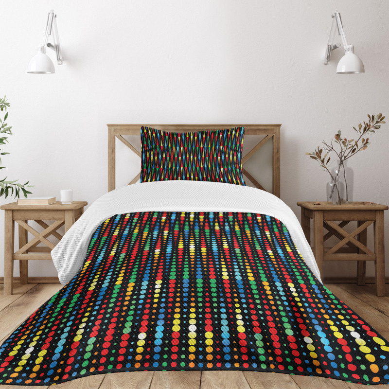 Halftone Pattern Motif Bedspread Set