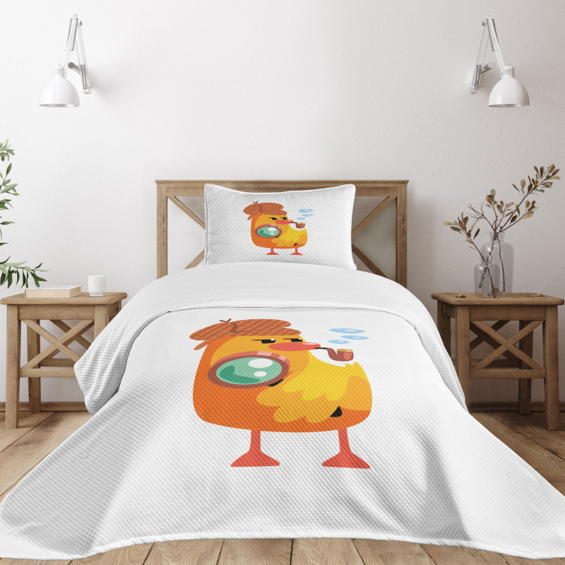 Private Detective Duck Bedspread Set