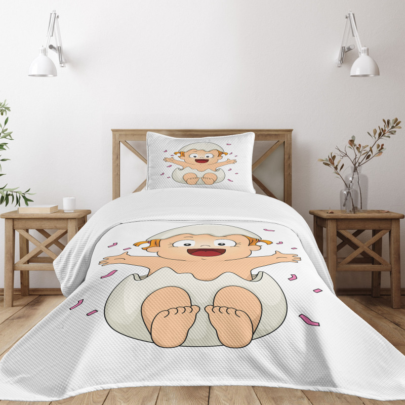 Gender Reveal Doodle Bedspread Set