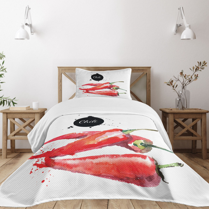 Chili Pepper Hot Spicy Bedspread Set