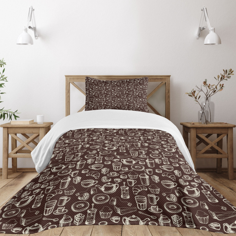 Doodle Tea Time Bedspread Set