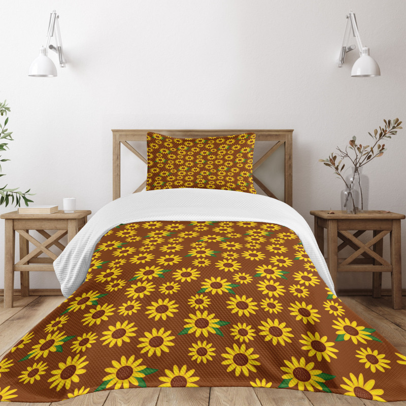 Cartoon Blossoms Bedspread Set