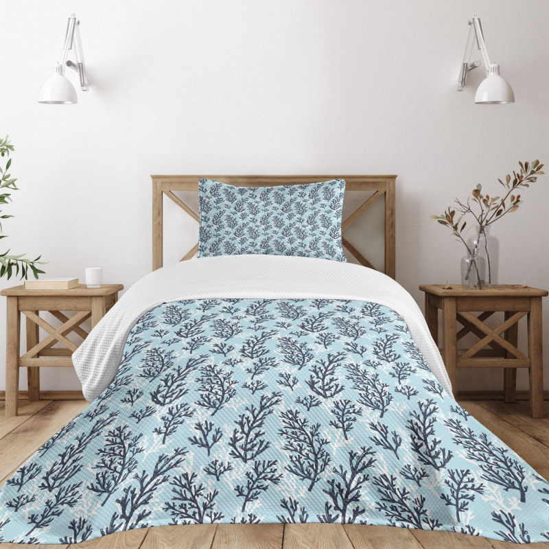 Coral Seaweed Bedspread Set