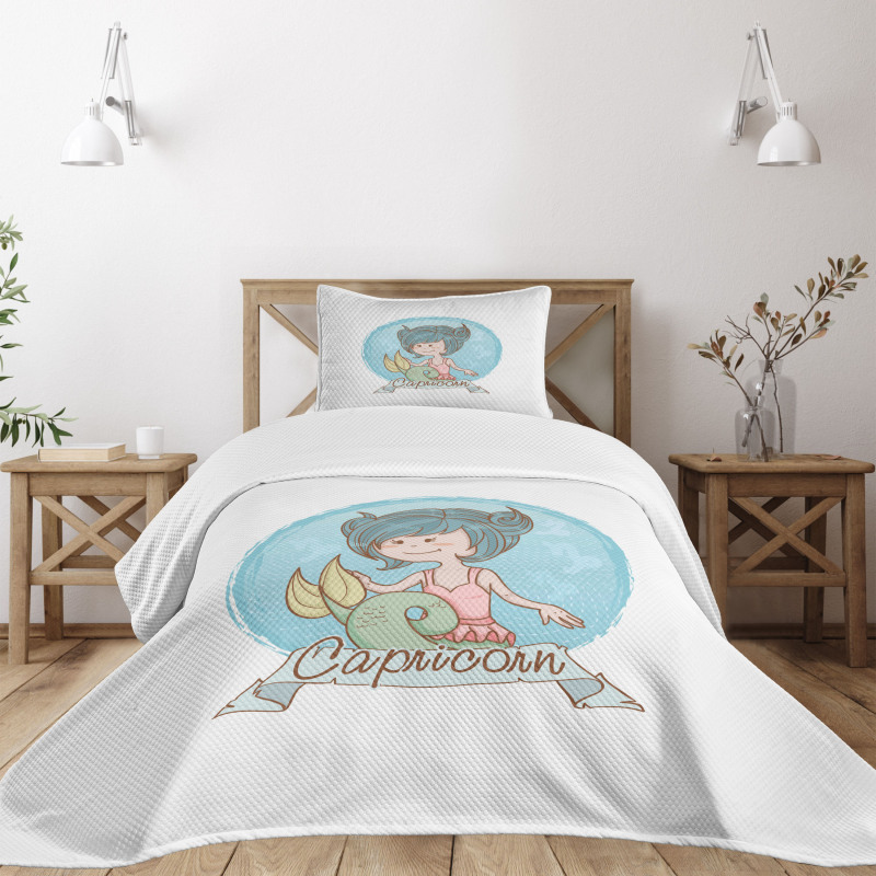 Pastel Mermaid Bedspread Set