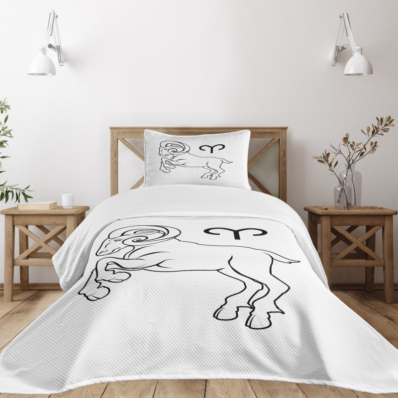 Horned Animal Art Bedspread Set