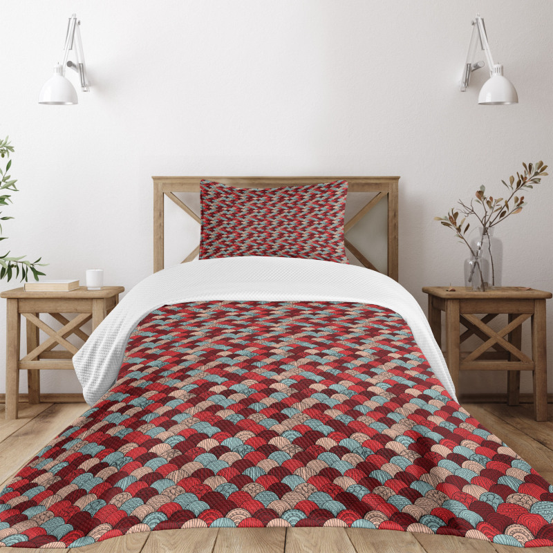 Ornamental Waves Art Bedspread Set