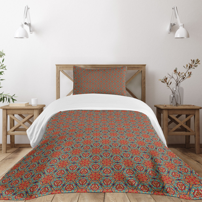 Doodle Floral Design Bedspread Set