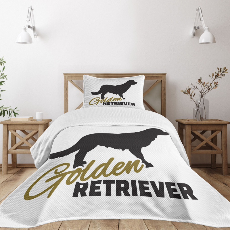 Dog Silhouette Bedspread Set