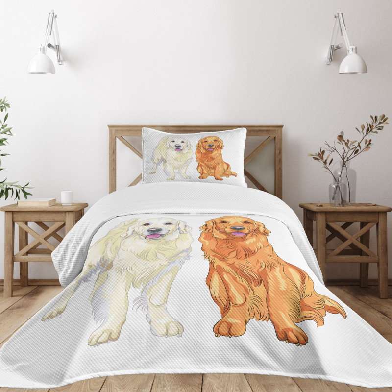 Smiling Dogs Bedspread Set
