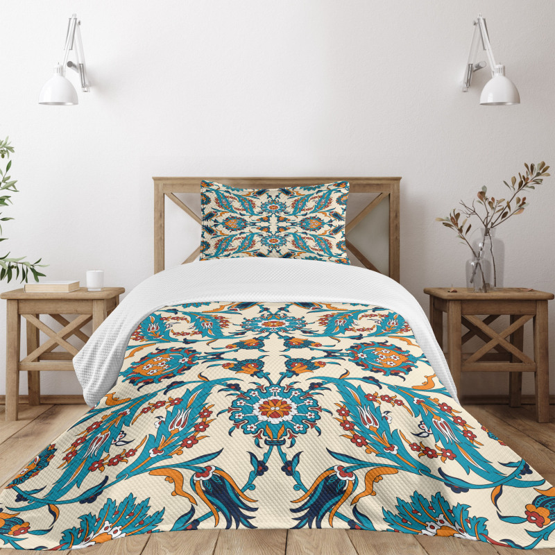 Antique Boho Motif Bedspread Set