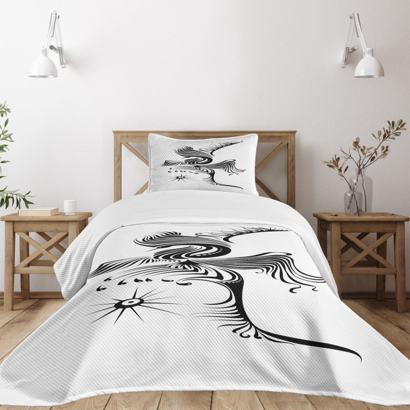 Abstract Phoenix Design Bedspread Set