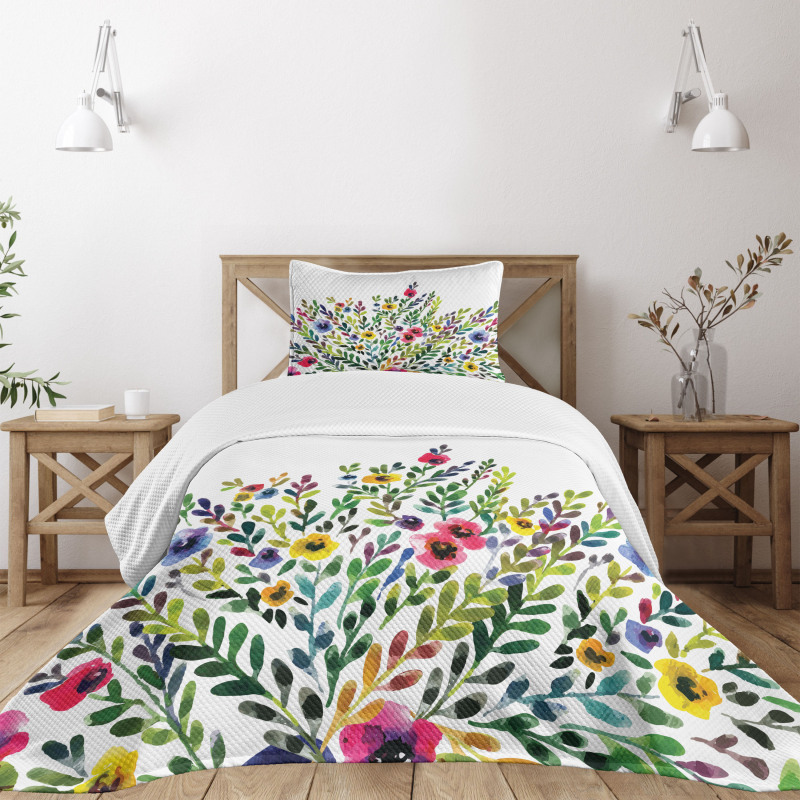 Burgeoning Nature Theme Bedspread Set