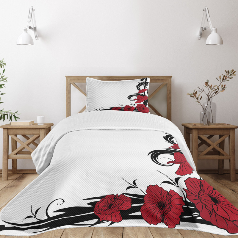 Poppy Bouquet Bedspread Set
