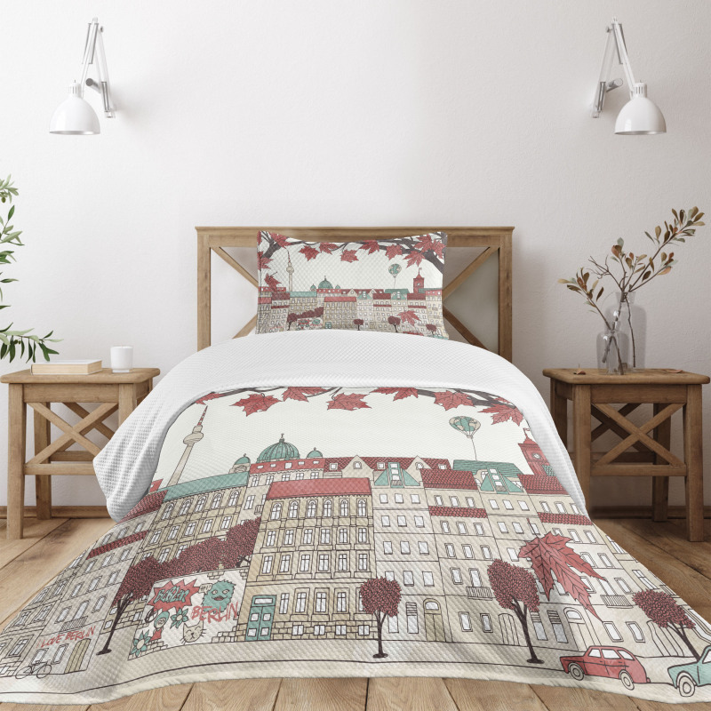 Autumn Season in Berlin Bedspread Set