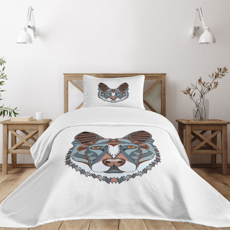 Colorful Shepherd Dog Bedspread Set