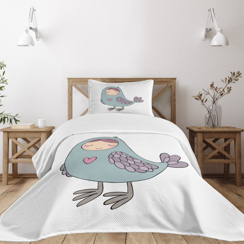 Russian Folk Sirin Bird Bedspread Set